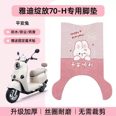 Foot Mat Modern Bloom 70-H | Electric vehicle foot mat - yadi-blooming-ping-an-rabbit-high-quality-silk-circle-non-slip-and-wear-resistant-no-specifications