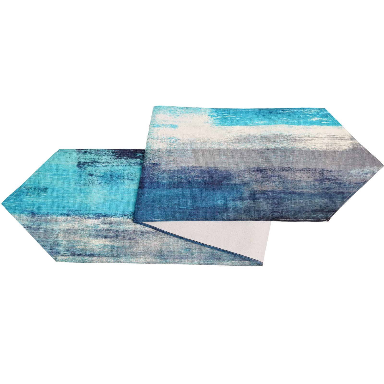 Pintura al óleo triángulo camino de mesa de tela de lino Toalla de mesa de impresión decorativa estera lavable té arte estera arte estilo retro