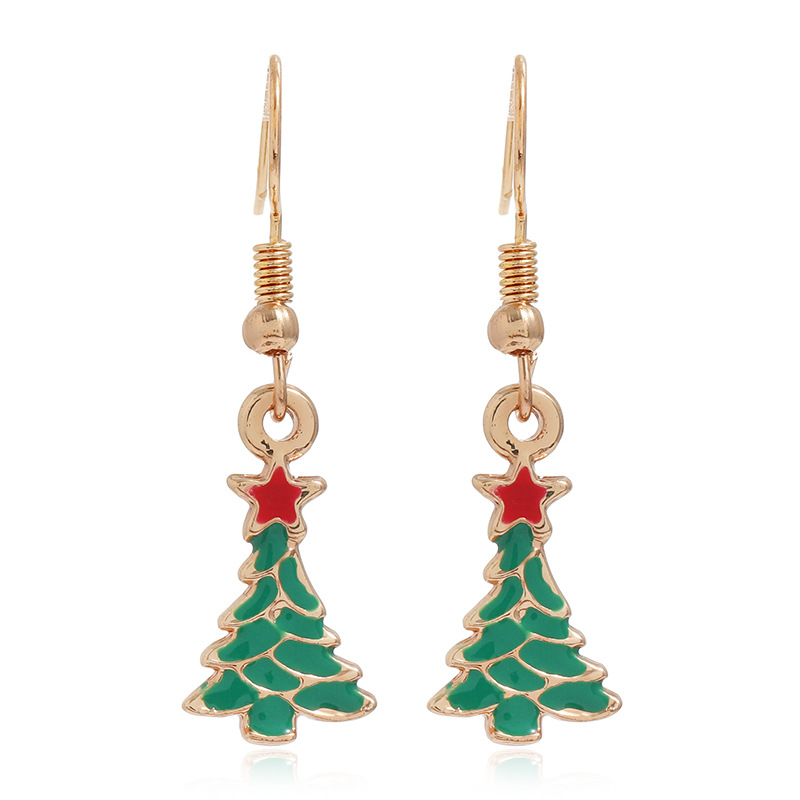 Fashion Christmas Tree Santa Claus Alloy Plating Women's Drop Earrings 1 Pair display picture 5