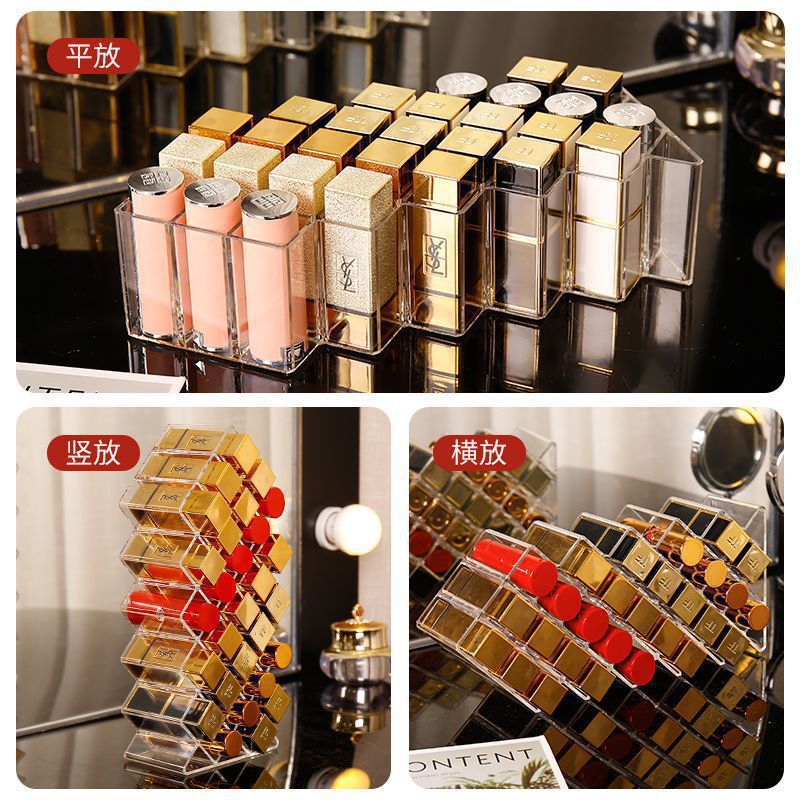 16 cajas de almacenamiento de lápiz labial creativo esmalte acrílico tablero de exhibición de esmalte de uñas puede ser una variedad de cajas de almacenamiento de múltiples cajas