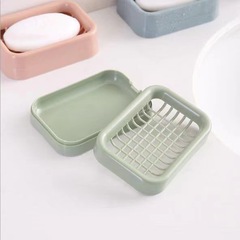 Creative Soap Dish for Bathroom, Non-Perforated Soap Holder with Drainage, Home Essentials, Wholesale Laundry Soap Trays