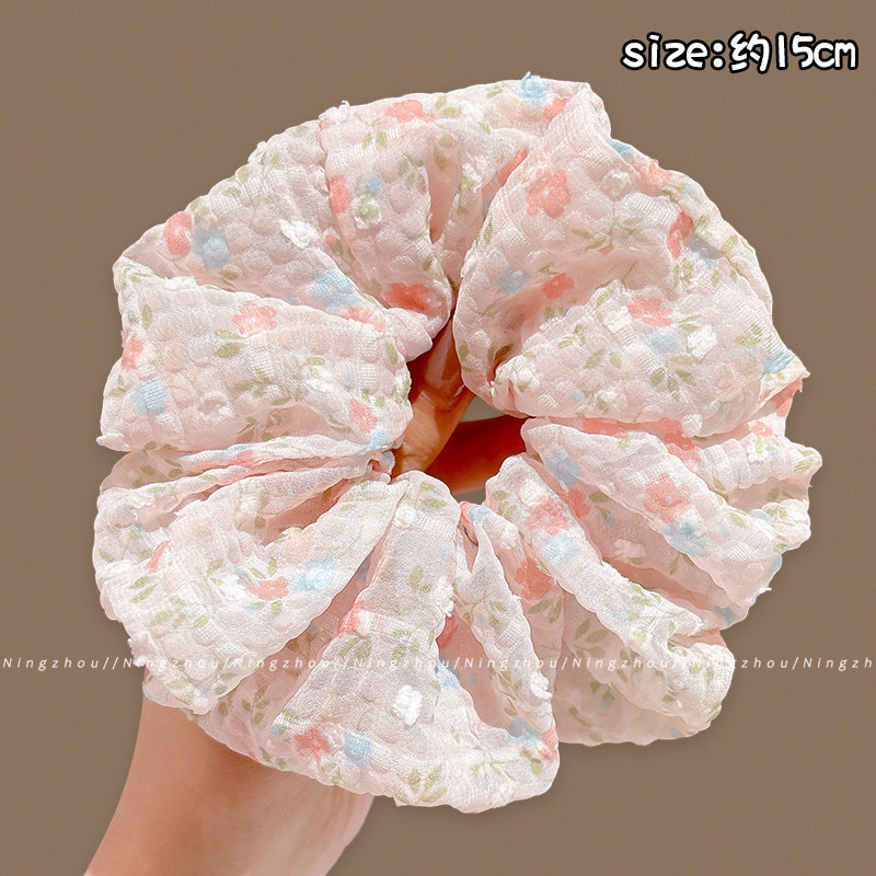 Nuevo scrunchie de encaje multicapa 2026 para mujer, lazo para el pelo de alta gama, accesorio suave para el cabello estilo coreano.