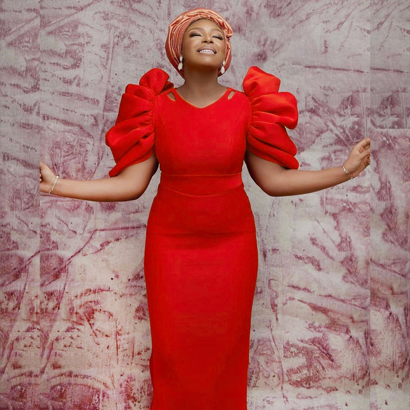 Summer Large Size Hollow Pleated Solid Color High Waist party Evening dress dress Women's party dress