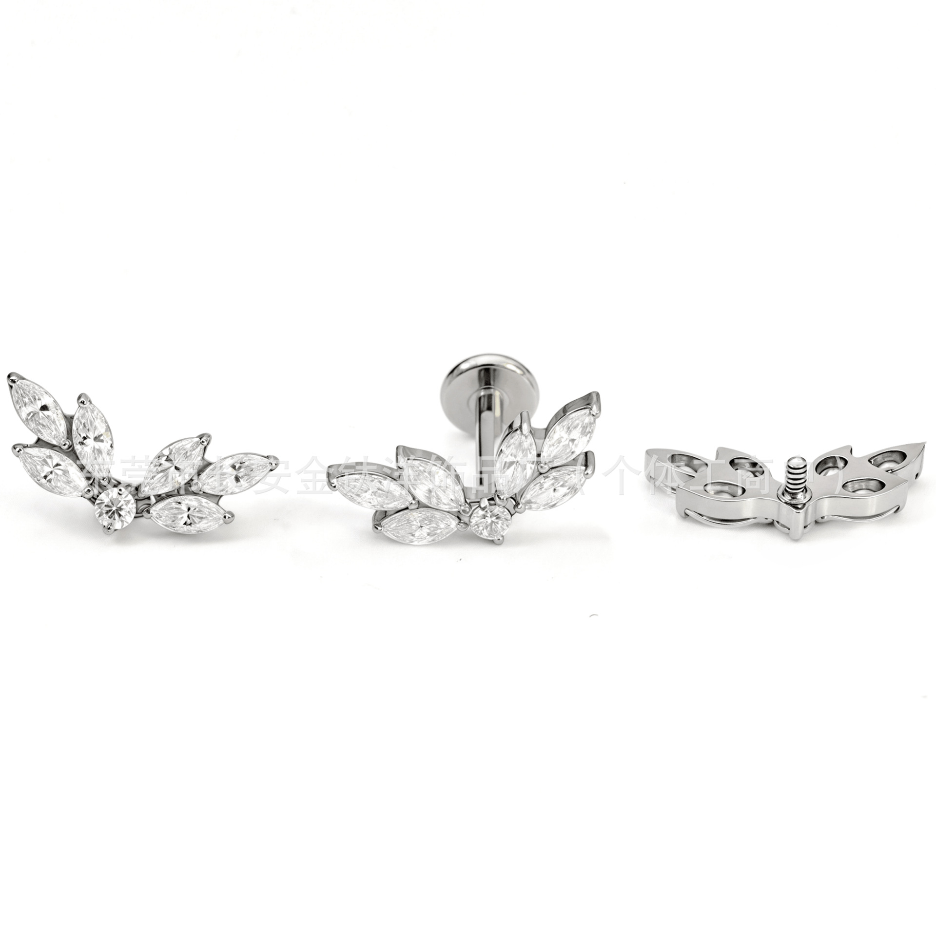 Labret piercing jewelry detail image