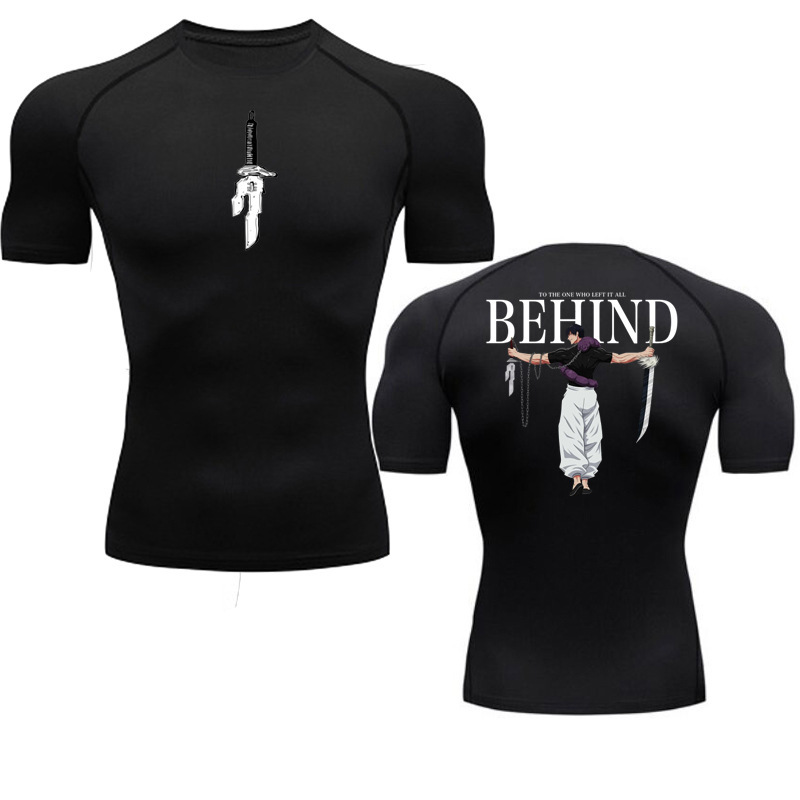 AnimaTion Quick-drying CloThing SporTs T-shirT Running Base Layer Gym Training CloThing Men's BreaThable SweaT-wicking ElasTic BodysuiT