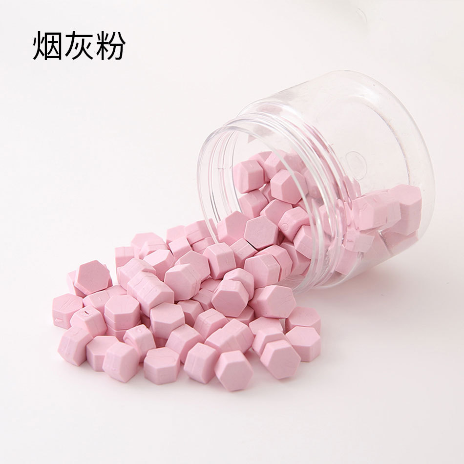 Macaron en caja de 50 colores, cera de pintura de fuego de color mixto, cera de botella granular mate, 60g, peso neto, aproximadamente 38g, sobre, cera sellada