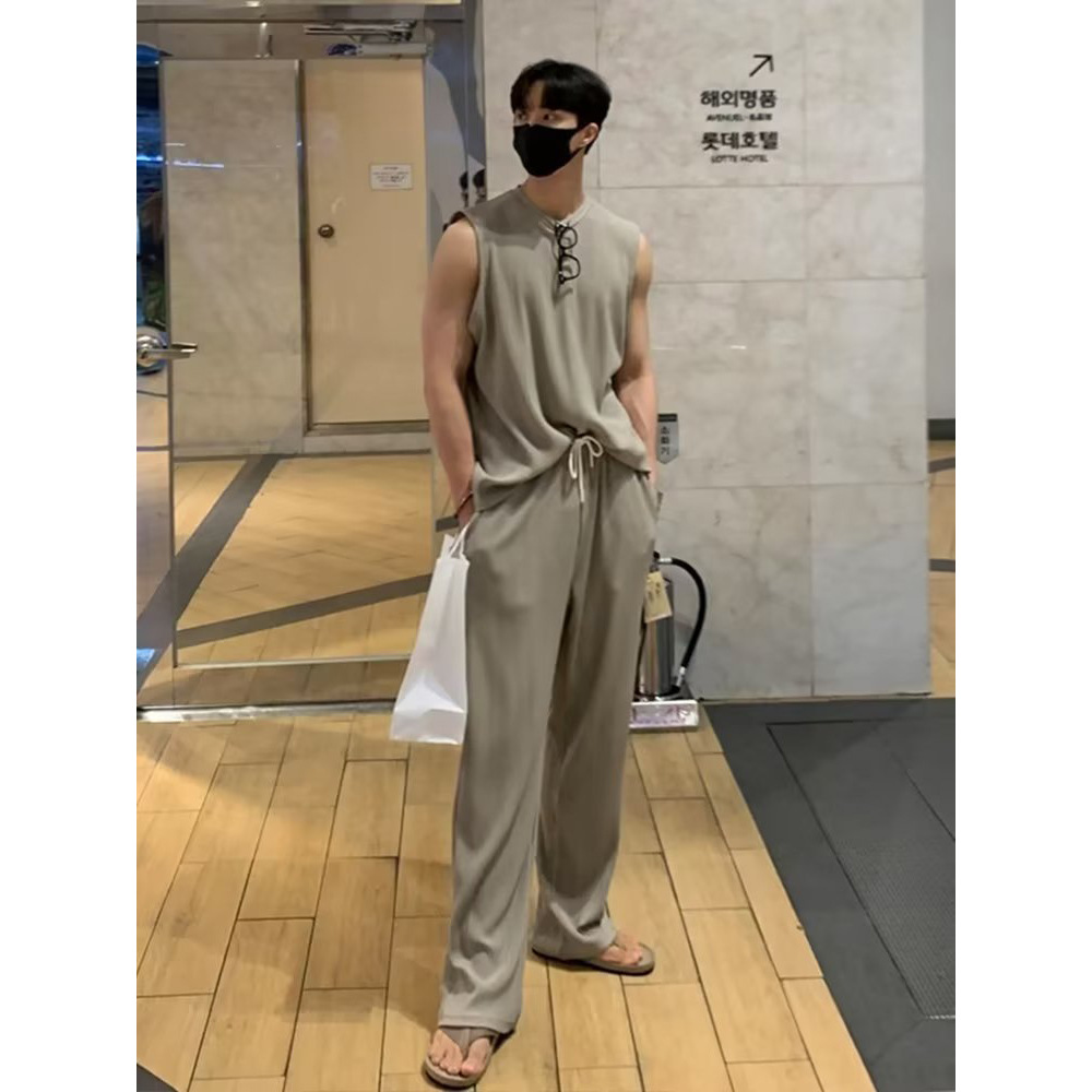 Verano nuevo estilo hielo seda transpirable chaleco deportivo chaleco traje sin mangas fitness de secado rápido marea comercio exterior transfronterizo al por mayor