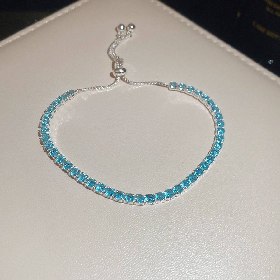 30 brazaletes - plata - azul