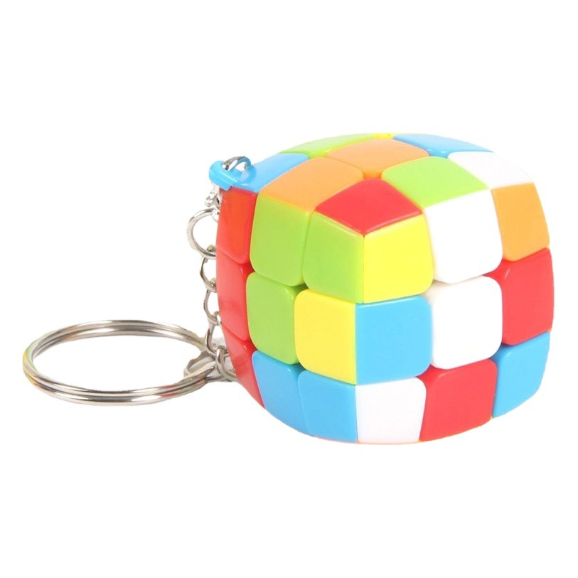 ZCUBE de tercer nivel de color mini cubo llavero de color sólido sin pegatina mini 3,0 CM colgante juguetes educativos