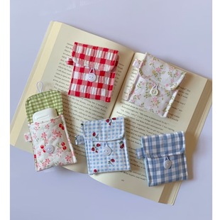 Korean Style Ins Style Cotton Bluetooth Headphone Bag Portable Convenient Storage Accessories Small Objects Storage Headphone Storage Bag