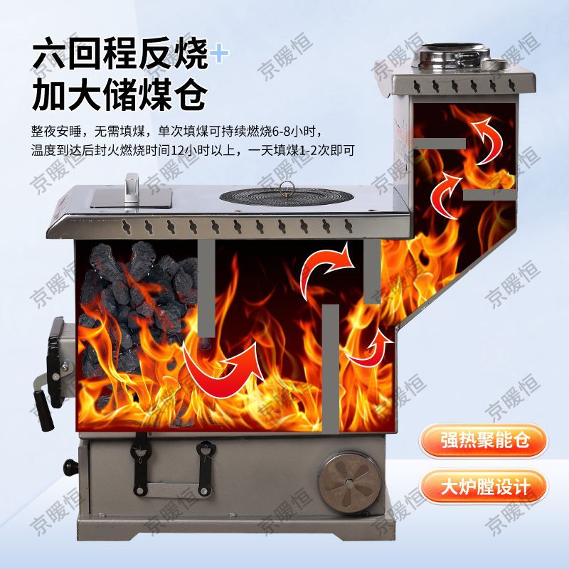 新型暖气锅炉暖气片采暖炉通炕节能取暖炉燃煤懒汉农村家用反烧
