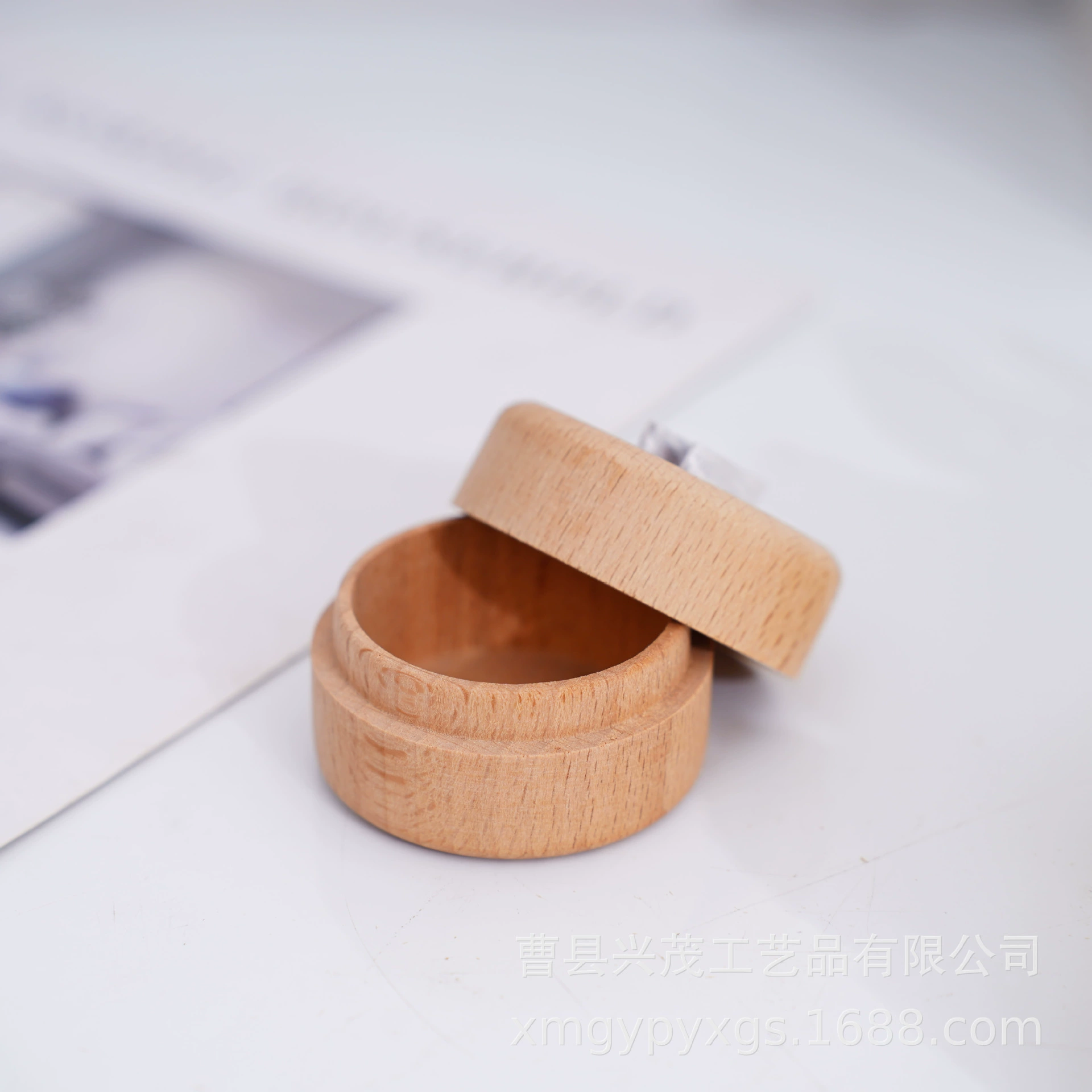 Wooden Baby Tooth Box (Engravable), Solid Wood Keepsake, Ø5 × 3.5 cm