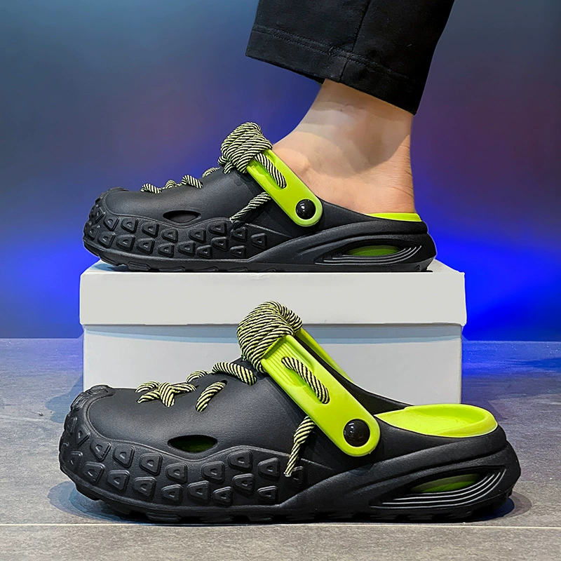 Мужская обувь из крокодила, летние скользкие нескользящие тапочки Baotou для операционной, пляжные спортивные сандалии двойного назначения, большой размер 45, размер 45