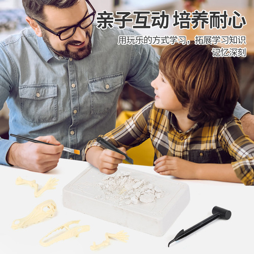 Archaeological Dinosaur Tyrannosaurus Fossil Gem Ore Excavation Toy Children's Early Education Manual Training Concentration Blind Box