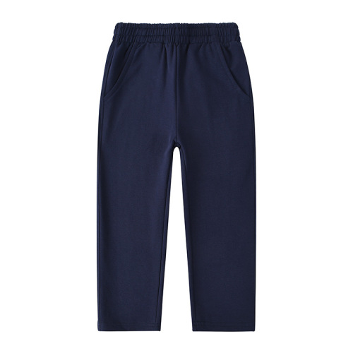 Navy blue children's pants, primary and secondary school students' campus pants, gray sweatpants, spring and autumn children's dark gray trousers, one piece drop shipping