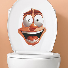 個性創意搞怪哈哈大笑表情浴室馬桶貼家居裝飾牆貼畫貼紙自粘批發