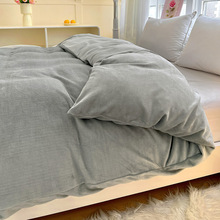 定制牛奶绒被套248m冬季加厚珊瑚绒被罩超大任意尺寸229x230*250