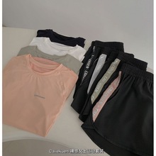 简漫妮裸感女士速干运动套装女户外健身透气休闲时尚套装薄款夏季