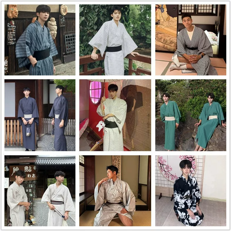 Японский кимоно, летняя банная robe, пижама, набор, косплей