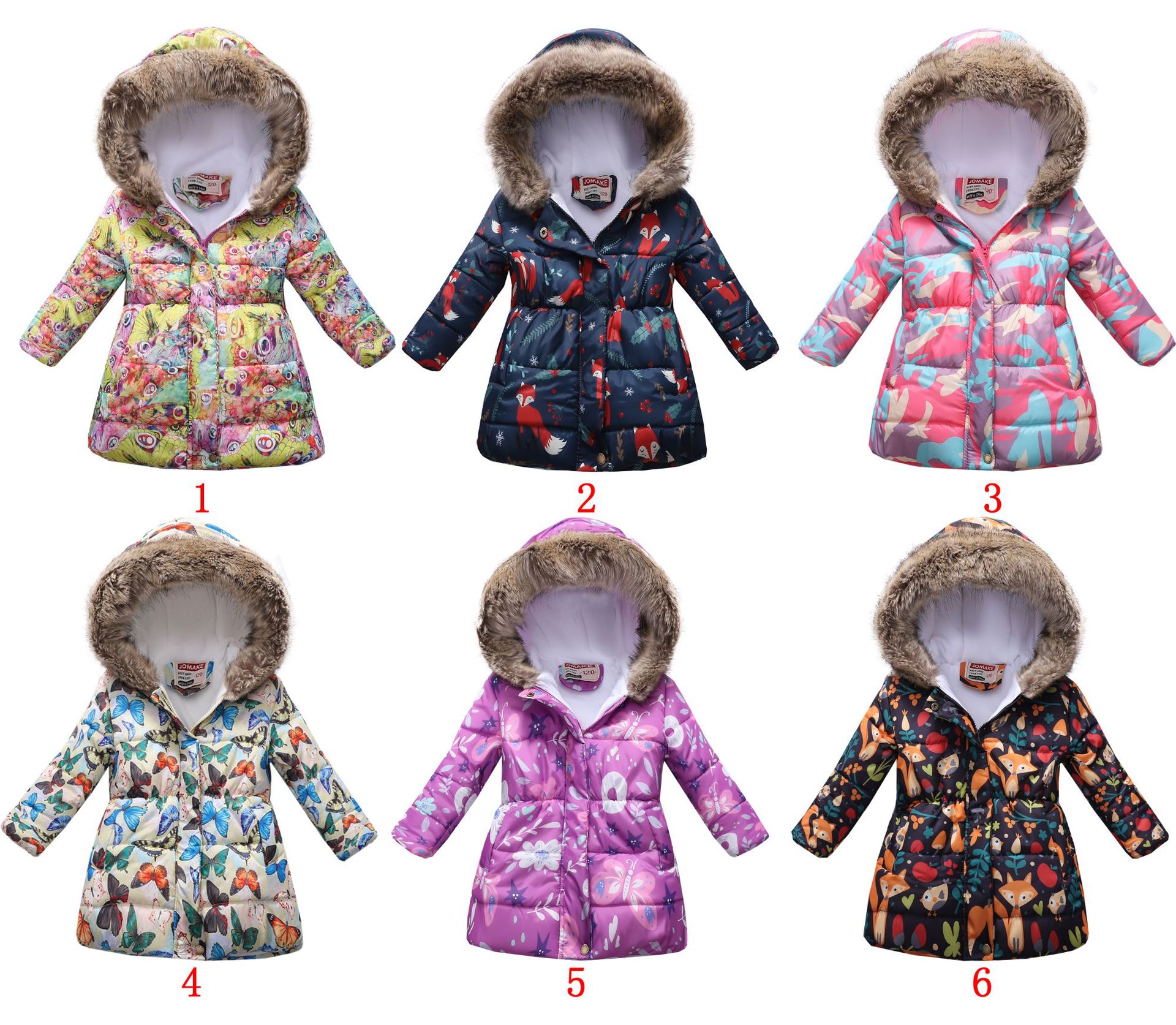 Fashion Animal Flower Patchwork Polyester Girls Outerwear display picture 1