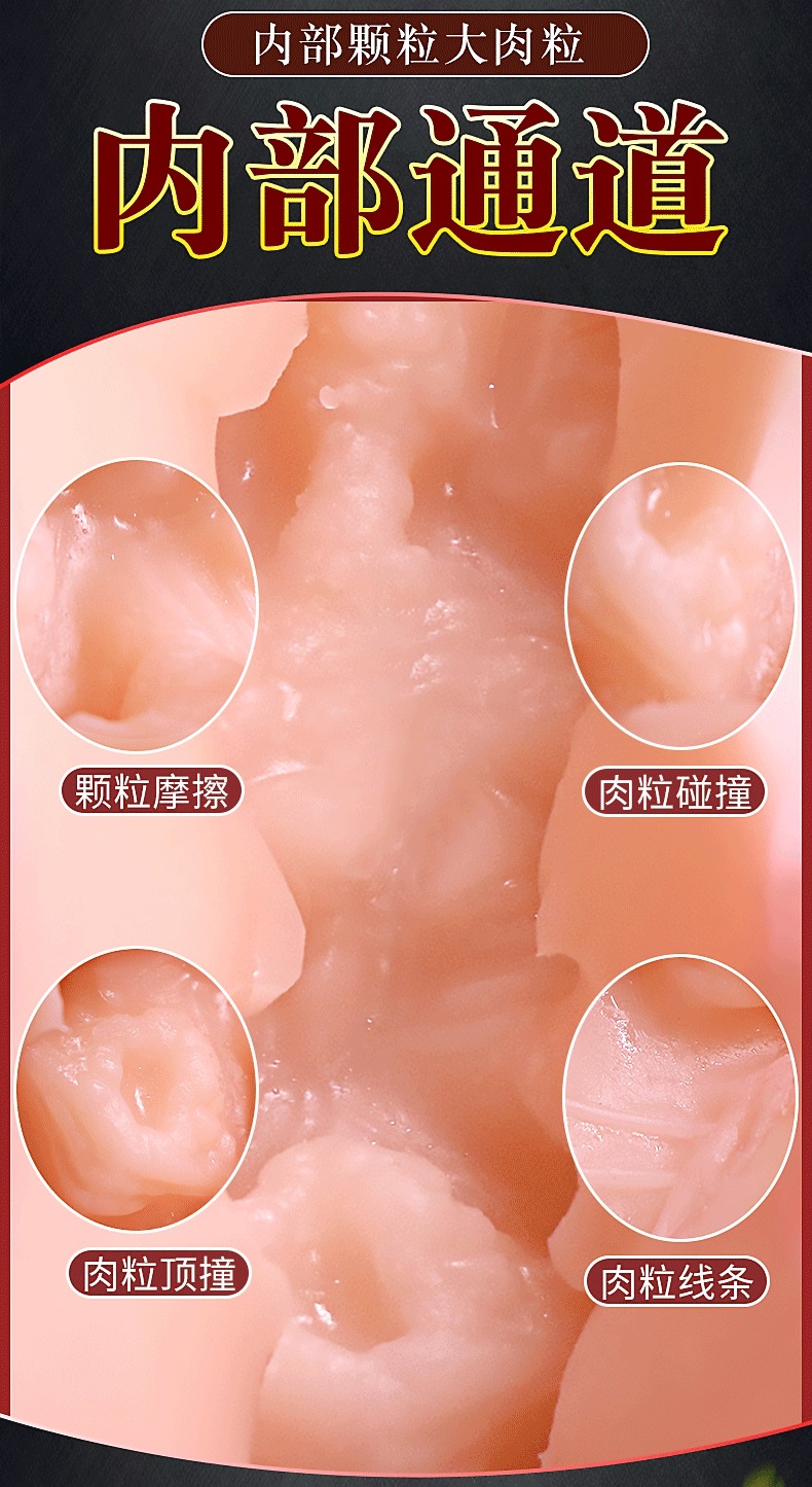 Jiuai Half-Body Male Masturbator with Breasts and Vagina, TPE Realistic Butt Mold — detail image 3
