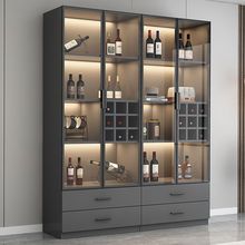 简约现代时尚高级靠墙酒柜客厅玻璃门展示柜子小型高档家用储物柜