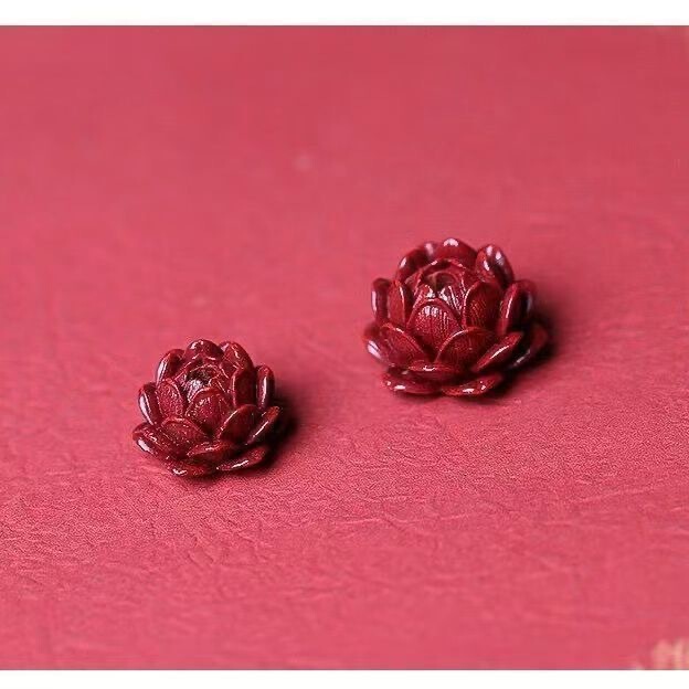 Imitation Cinnabar Lotus Accessories, Purple Gold Imitation Sand Pendant, DIY Hand-Woven Rope Keychain, Bag Hanging Ornaments Wholesale