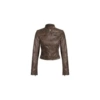 Leather jacket tops
