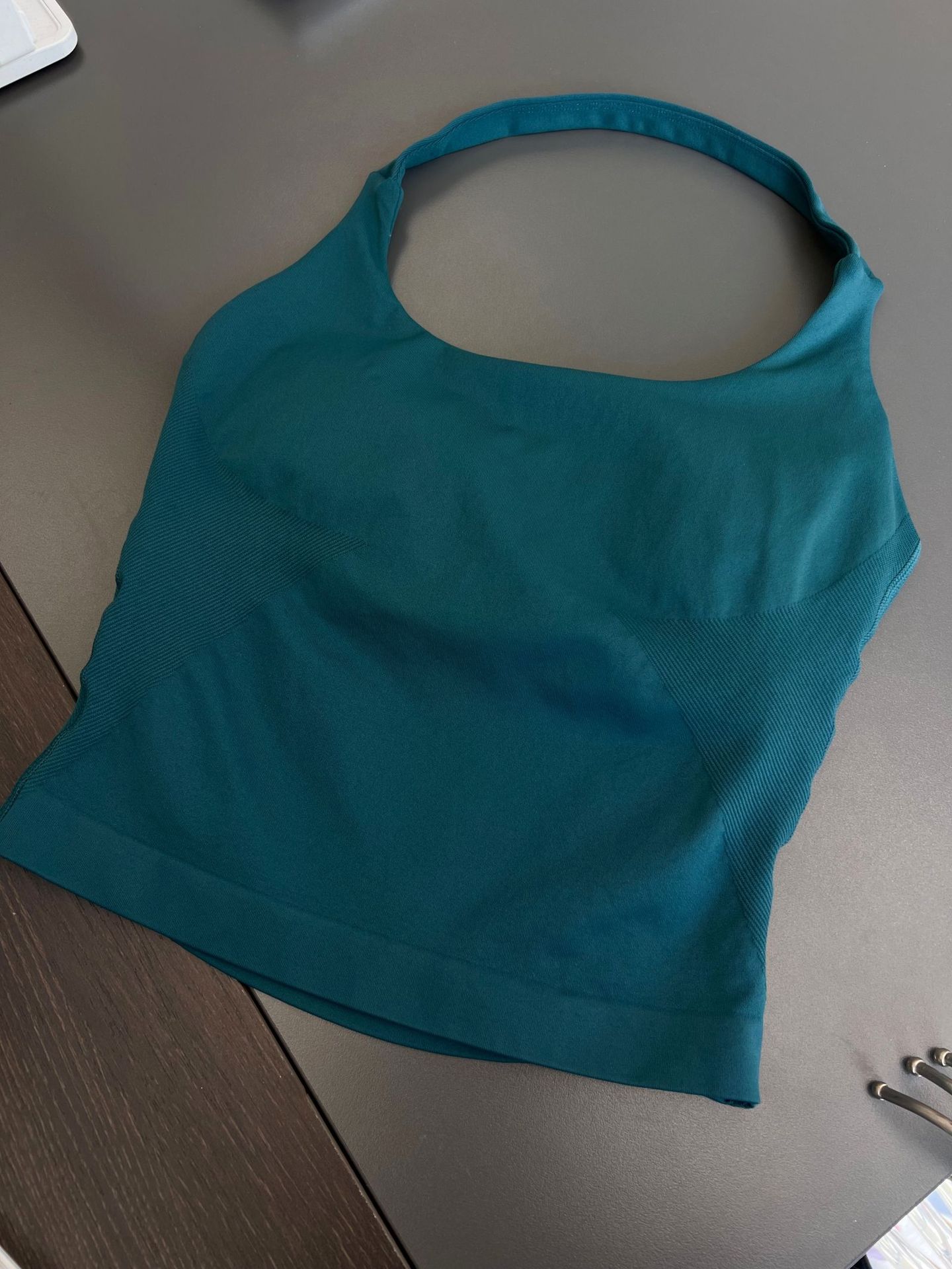 Transfronteriza versión de la patria DF cuello cuadrado chaleco de cuello colgante de tres capas con almohadilla de pecho alta elástica hermosa espalda ajustada sin costuras ropa de yoga de fitness