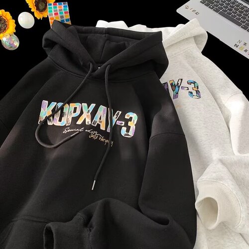 Regular American-style hooded sweatshirt for men, new for autumn and winter, youth fashion brand, student couple, versatile top