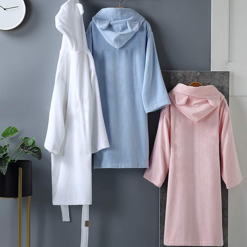 (2개) 클래스 타월 소재 어린이 목욕 가운 흡수 목욕 가운 목욕 타월 망토 수영을 입고 가을과 겨울 도매
