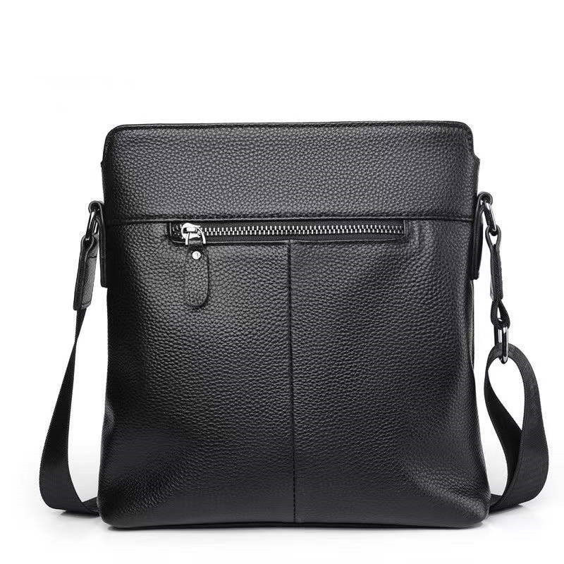 High-End Shoulder Bag for Men, Genuine Leather Casual First-Layer Cowhide Men's Bag, Vertical Small Backpack, Soft Leather Crossbody Bag for Men