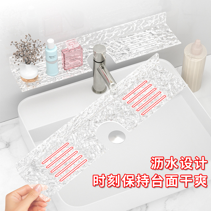 Estante de almacenamiento para el hogar, sin perforaciones, mueble de baño, grifo de cocina, lavado de manos, almacenamiento de pared, drenaje montado en la pared