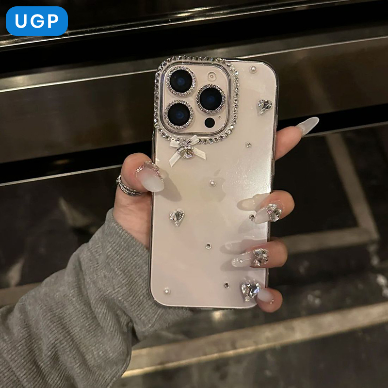 Mobile Phone Case Suitable for Apple 7Promax Iphone6 ​​Transparent Rhinestone 5 High-End Niche with Diamonds Can Be Customized