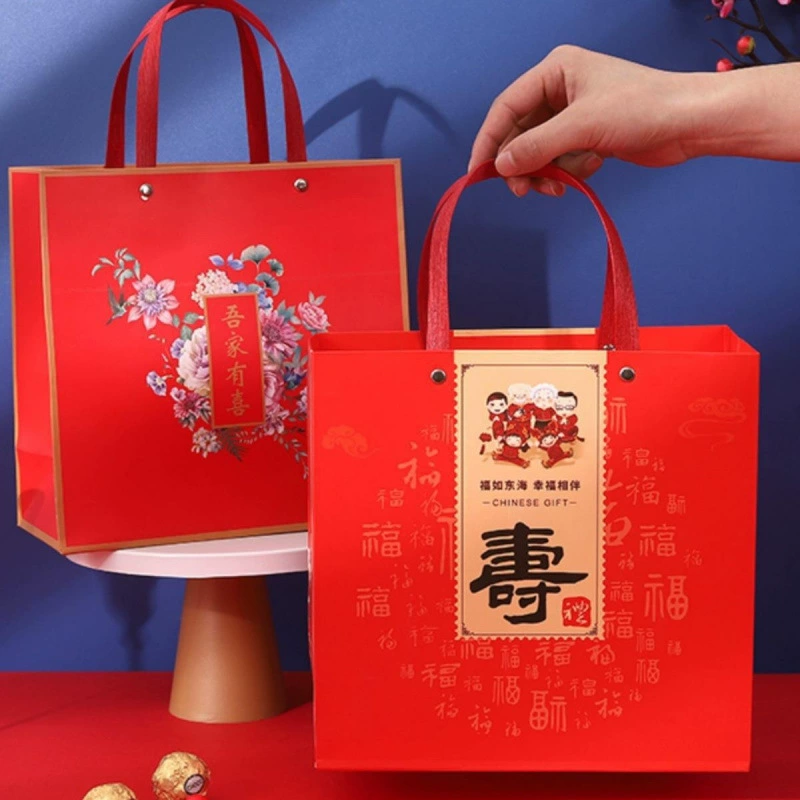 Сувенирная подарочная коробка для пожилых людей, сувенирная подарочная сумка, подарок на банкет по случаю дня рождения, упаковка на день рождения, большая сумка на день рождения