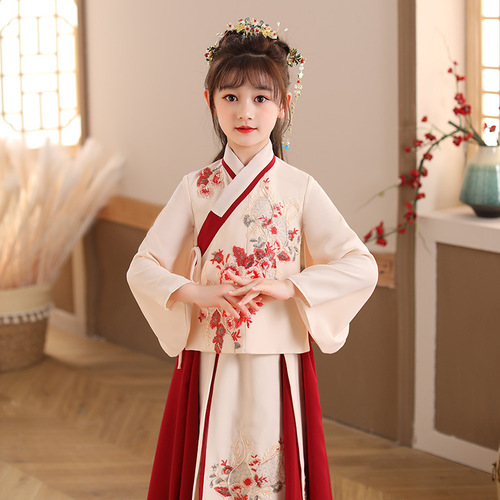 Children girls hanfu chinese dress cosplay dress antique Ru skirts girls fairy costume girl hanfu Chinese wind hanfu skirt