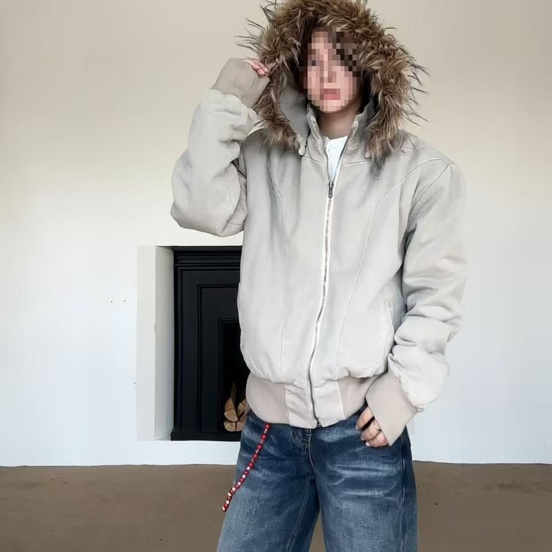 Vintage Mountain Lion Jacket Silver Fox Detachable Deconstructed Mountain Eagle Hooded Washed Military Canvas Jacket for Men and Women Vintage Mountain Lion Jacket Silver Fox Detachable Deconstructed Mountain Eagle Hooded Washed Military Canvas Jacket for Men and Women
