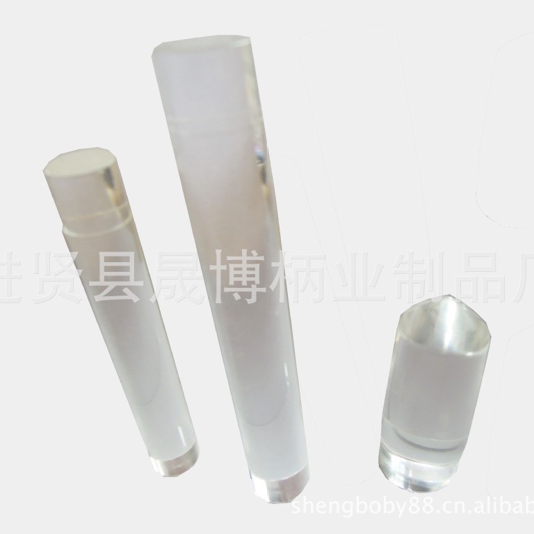 The manufacturer supplies acrylic transparent makeup brush handles…