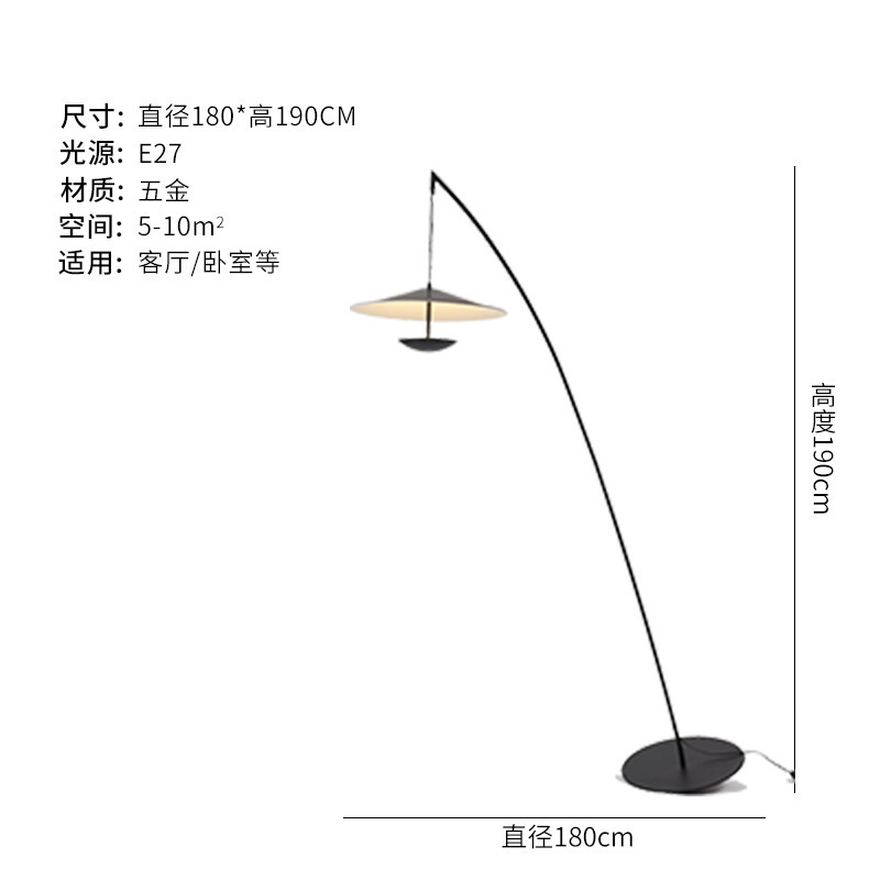 酒店工程样板房展厅客厅卧室落地灯设计师极简展厅大型钓鱼落地灯|undefined