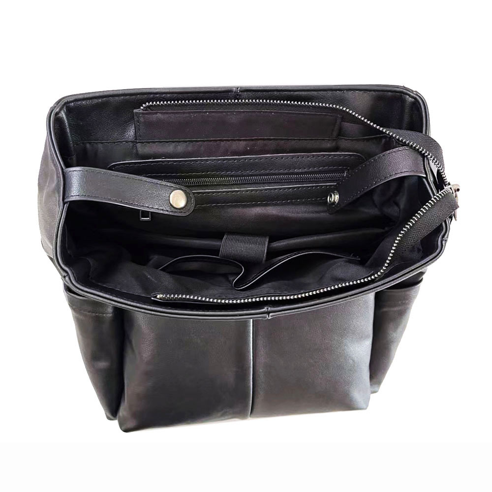 Men's Leather Business Backpack For Travel And Office Work_voghion.com