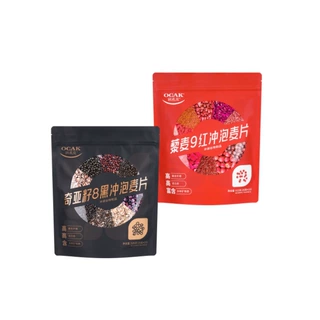 【购划算】欧扎克冲泡麦片8黑9红冲泡即食麦片营养早餐525g