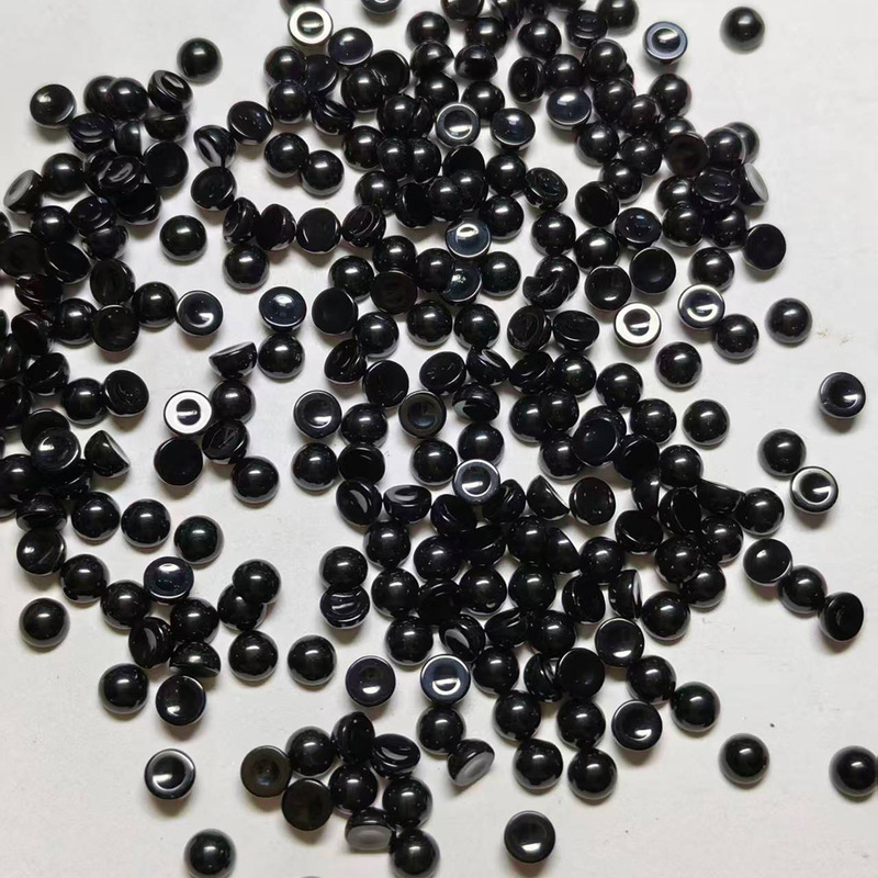 Round glass 1.5 mm-3.5mm flat plain DIY jewelry pendant earrings inlaid with stone nail drill wholesale