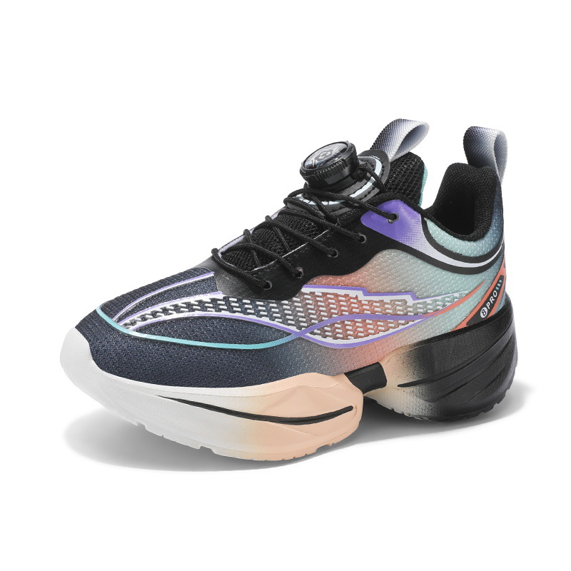 Zapatos para niños 2025 otoño nuevos niños de tamaño medio y grande malla transpirable para niños zapatos de carrera antideslizantes zapatos pequeños