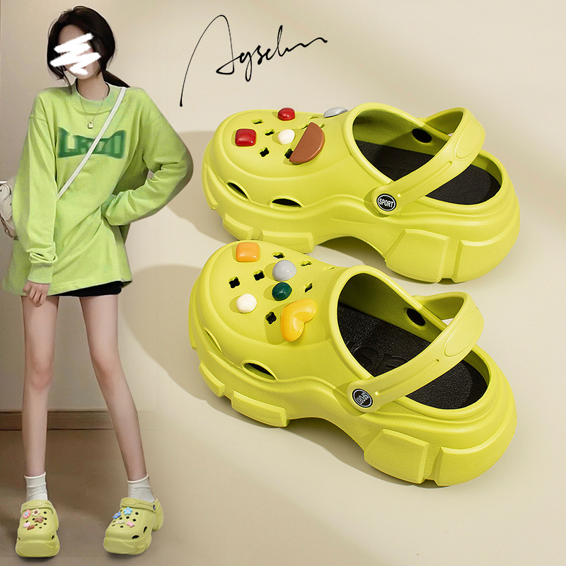 Augusto agujero zapatos mujer 2023 verano nuevo al aire libre moda muffin sandalias casual deportes sandalias moda