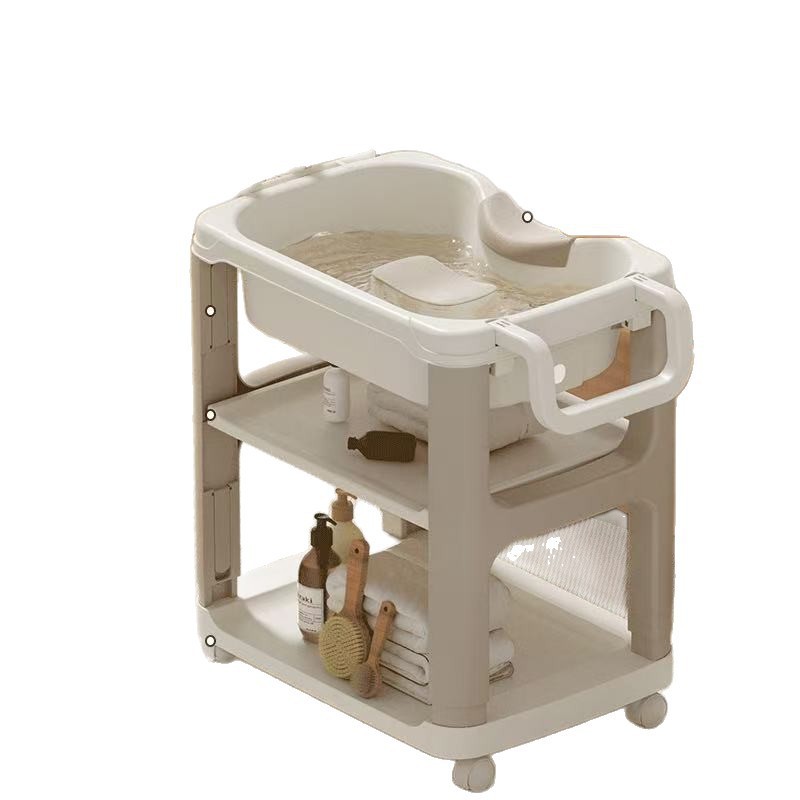 lavabo doméstico para mujeres embarazadas tipo reclinado para mujeres embarazadas, lavabo de cabello para niños embarazados, lavabo de cabello para ancianos acostados con ruedas elevables image 5