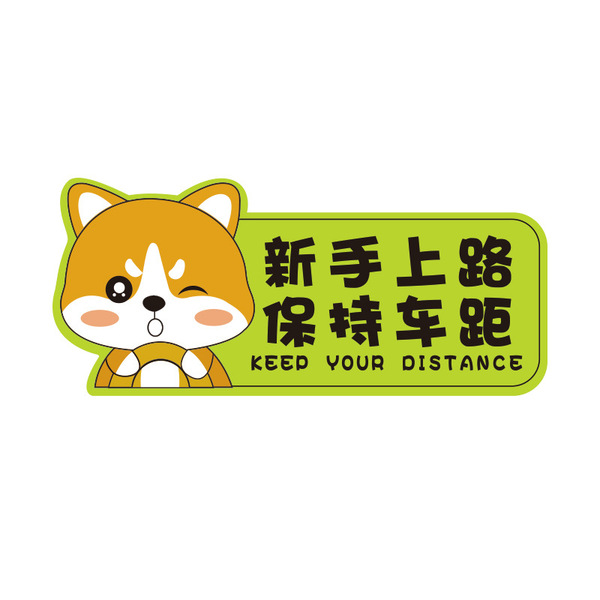 Female driver internship car stickers for newbies on the road…