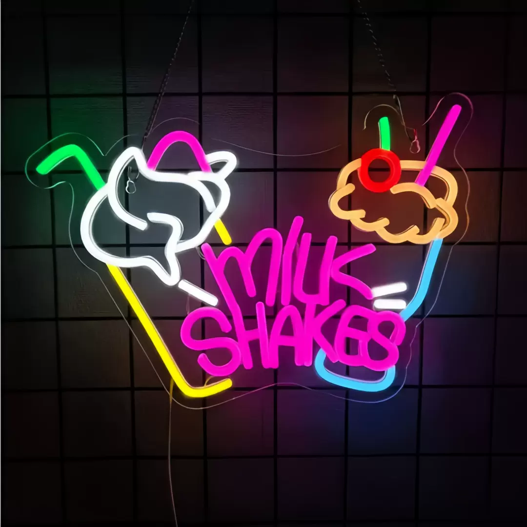 跨境霓虹灯亚克力广告牌节日派对氛围灯壁灯发光灯带创意小夜灯