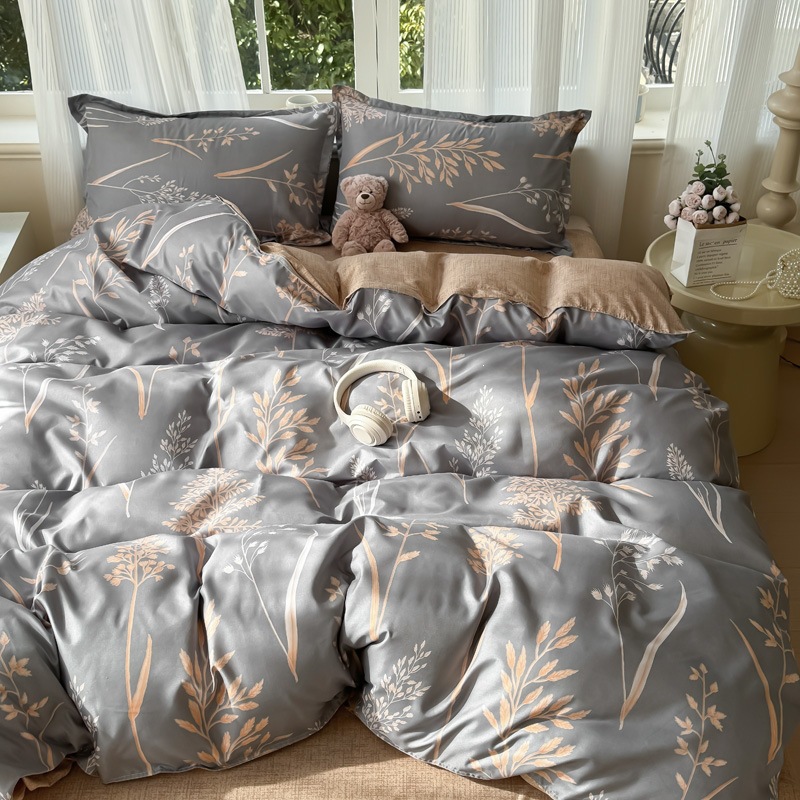 Parure de lit 4 pièces en coton aloe vera douceur de la peau_voghion.com