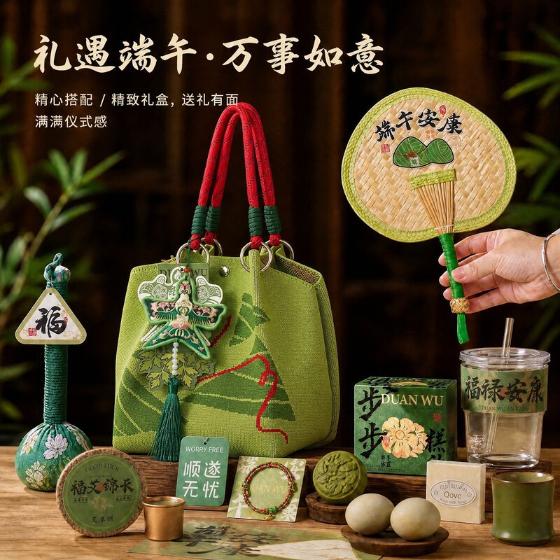 2026 New Model High-End Zongzi Gift Box for Dragon Boat Festival, Corporate Group Purchase, Practical Small Gifts for Employees and Clients
