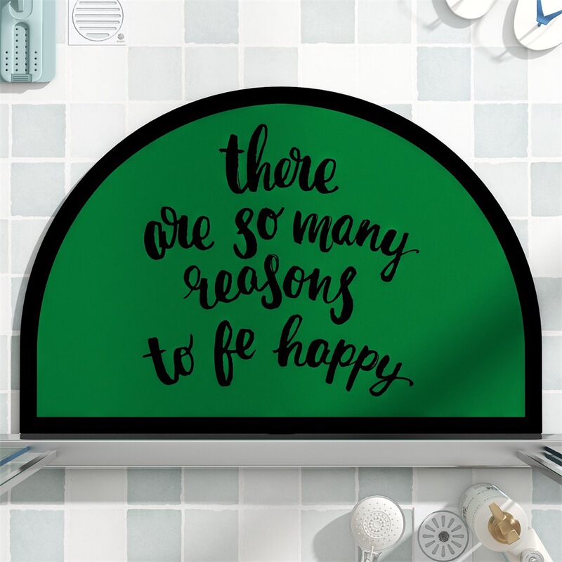Printed pictures and texts bedside use master bedroom foot feeling comfortable soft floor mat in life find beautiful foreign language text door mat
